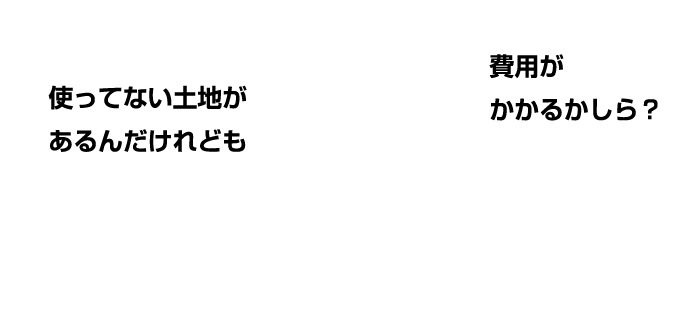 使ってない土地があるんだけれども 費用がかかるのかしら？